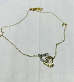 スワロフスキー　ハート型ペンダントネックレス