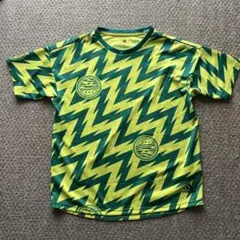 160 アディダス　イエロー グリーン 派手シャツ