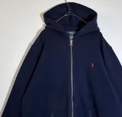 POLObyRalphLauren 刺繍ロゴ　裏起毛　ジップアップパーカー