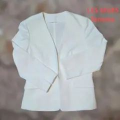極美品✨️　アオキ　LESU　MUSE　ストレッチ　洗える　ノーカラージャケットのサムネイル