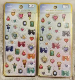 amifa カプセルシール　きらりんクリスタル　キラキラ宝石箱 2枚