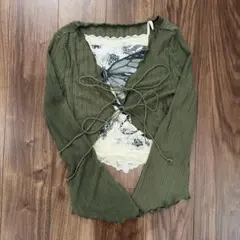 SHEIN グランジ系 カーディガン インナートップスセット L