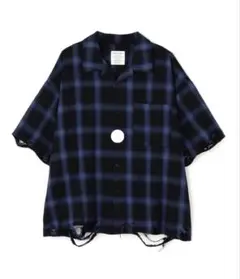 Danke Schön. チェックシャツ ブルー Lのサムネイル