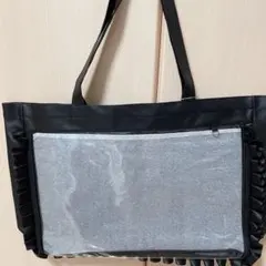 ダイソー 推し活 痛バッグ 推しバッグ　フリル　マチ付きトートバッグ a3