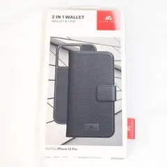 【未使用】BLACK ROCK iPhone14Pro 手帳型 2in1 黒のサムネイル