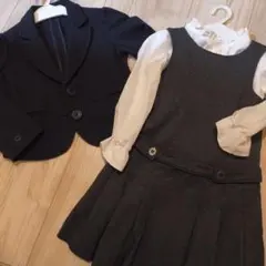 フォーマル　ワンピース　ジャケット 110 bebe 卒園式　入学式　ネイビー