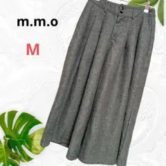 m.m.o⭐️　ワイドパンツ 後ゴム グレー 裾幅44㎝ 厚地 暖か
