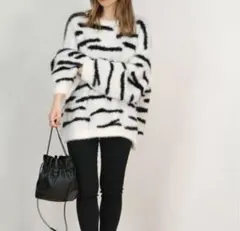 【値下げ】ANDJ MADE ゼブラ柄ニット　新品未使用