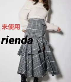rienda フリルスリットハイウエストスコートショートパンツ マルチ Sサイズ