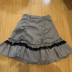 Evelyn（エブリン）ギンガムチェック フリルミニスカート インパン付き