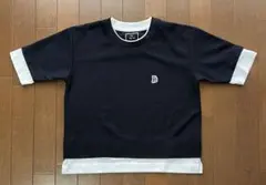 ikka メッシュレイヤードTシャツ（140cm）　ネイビーのサムネイル
