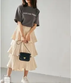 最終★極美品✨️GRL♡グレイル♡2way♡アシンメトリー♡ティアードスカート