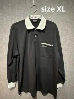 Titleist タイトリスト 長袖ポロシャツ 黒 ゴルフウェア