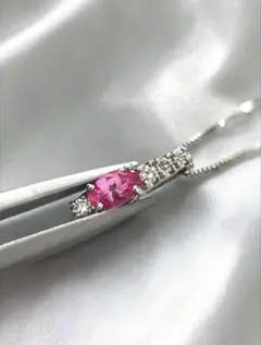 Pt900 ピンクスピネル ガーネット ダイアフラワーリング14号 - メルカリ