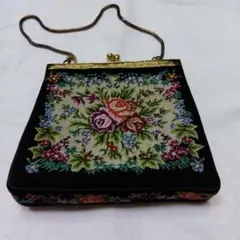 新品未使用　プチポアン刺繍　パーティーバック　フラワー2 新品未使用プチポアン刺繍パーティーバックフラワー2箱無し