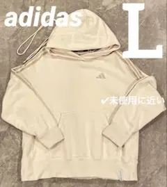 (美品)アディダス スウェットパーカー レディース　オフホワイト　春服　秋服