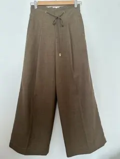 リネン ワイドパンツ