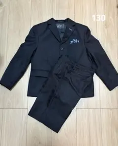 フォーマルスーツ 130 男の子 ブラック 入学式 卒園式 セレモニースーツ