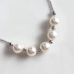あこや真珠 本真珠 SILVER 925 シルバー ミラーボール ネックレスのサムネイル