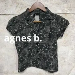 agnes b. 花柄 半袖シャツ ブラック　XSのサムネイル