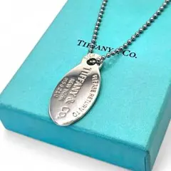 美品　ティファニー　リターントゥオーバル　プレート　ネックレス　SV925