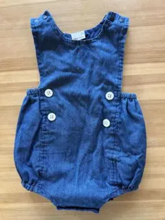 petit main デニム風ロンパース 70cm