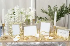 ウェルカムスペースセット売り　フォトフレーム 造花付き