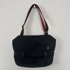 【ほぼ未使用】PORTERエルファイン メッセンジャーバッグ 黒✕赤