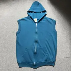 90s NOS USA製 ヴィンテージ スウェット フーディ ベスト 珍品 古着のサムネイル