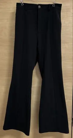 GU ブラック スリムフレアパンツ