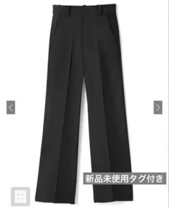 GRL センタープレスストレートパンツ ブラック
