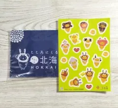 新品未使用 キュンちゃん シール 手ぬぐい 北海道 観光PRキャラ 非売品のサムネイル