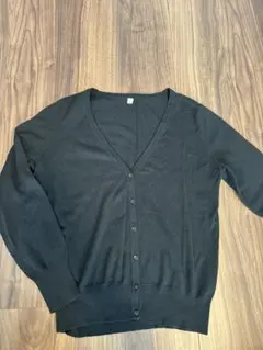 ユニクロ　旧ロゴ　ブラック 長袖 カーディガン L