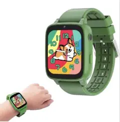 キッズ スマートウォッチ 腕時計 カメラ 写真 動画 ゲーム グリーン