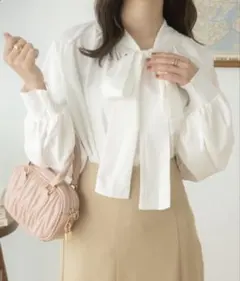 【新品タグ付き】Ada. ブラウス シャツ 2WAY ビックリボン ボウタイ