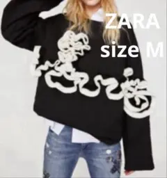ZARA ザラ フリルディテール プルオーバー 立体リボントレーナー ゆったり