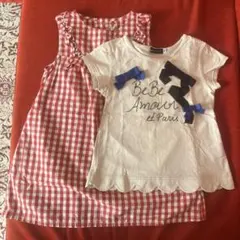 Bebe ワンピース　半袖Tシャツセット　110のサムネイル