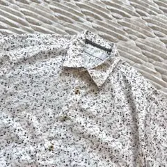 美品　シップス　半袖シャツ　小花柄　ホワイト
