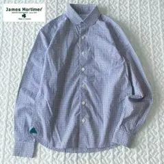 James Mortimer THOMAS MASON 丸襟シャツ チェック