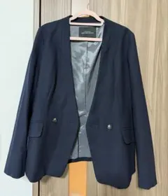 【グリーンレーベルリラクシング】ノーカラージャケット 36