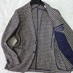 LARDINI ラルディーニ 千鳥格子柄 テーラードジャケット 46 - メルカリ