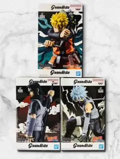 NARUTO フィギュア 3点セット Grandista ナルト カカシ イタチ