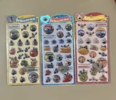 うるちゅるポップシール　パペットスンスン　ノンノン　ゾンゾン　3枚セット