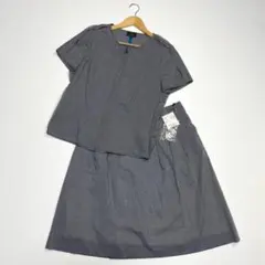 新品タグ付き　ランバンコレクション　セットアップ　スカート　シルク混　フリル