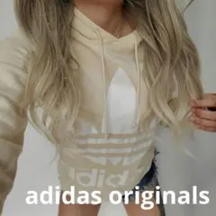 A12203 adidas originals 目立たない汚れbeigeパーカー