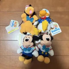 【新品未使用】ディズニー ぬいぐるみバッジ 4点セット