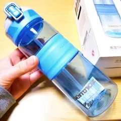スポーツボトル 漏れ防止 (: Blue, 650ml)のサムネイル