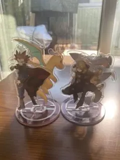 シロナ&ガブリアス/ワタル＆カイリュー セット/アクリルスタンドキーホルダー