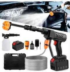 高圧洗浄機 コードレス 高性能6in1ノズル噴射距離10M充電式　最大圧力　洗浄