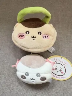 ちいかわ ぬいふわトートバッグ ミニがま口リボン　２点セット　くりまんじゅう